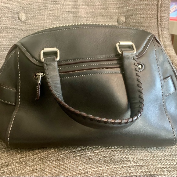 Coach Black Leather Ace Satchel Women's Bag - Picture 2 of 5